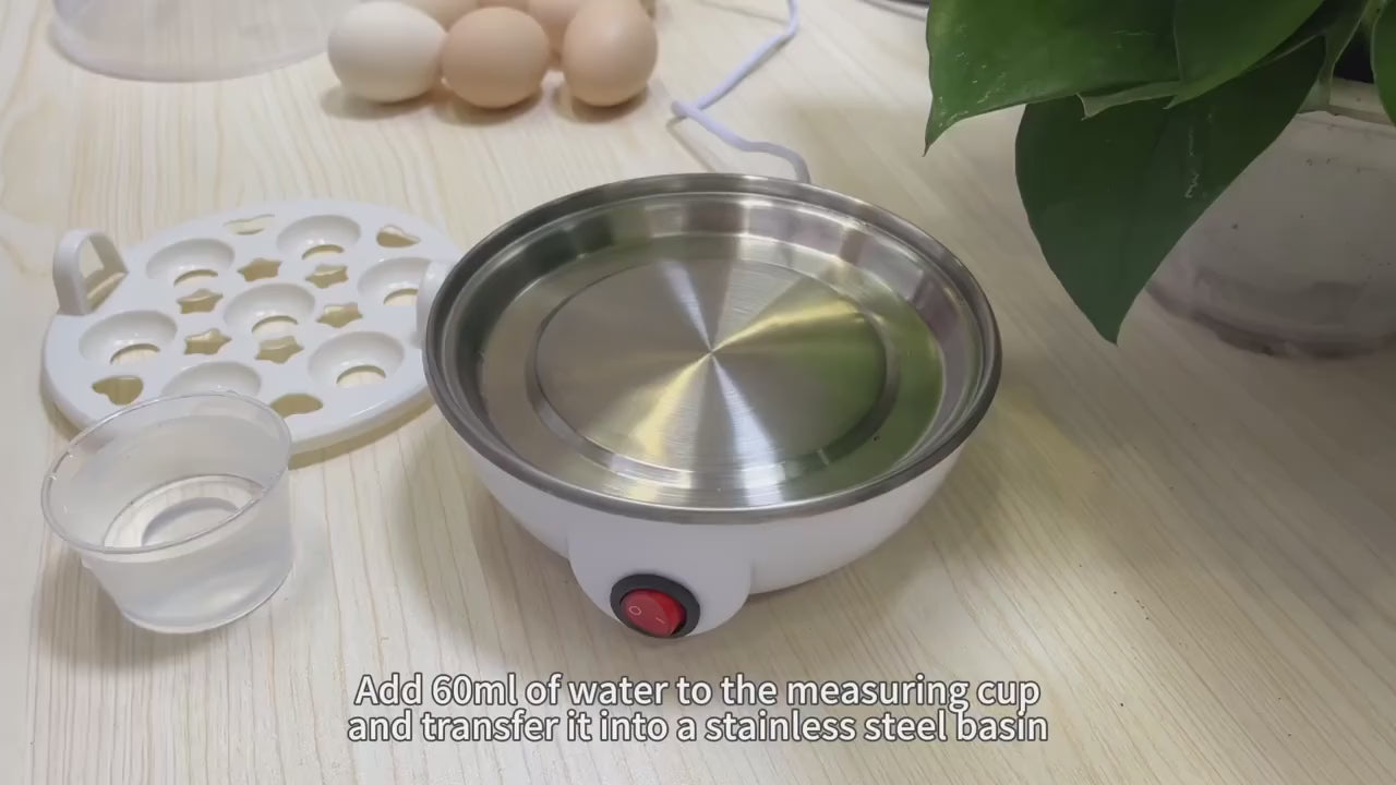 New Electric Egg Boiler Machine Egg Cooker For Boiled Poached Eggs 350 W